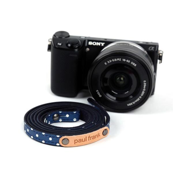 paul frank/ポールフランク ミラーレスカメラ/コンパクトデジカメ用 ドット柄 ネックストラップ 13PF-SN16 NAVY DOT ネイビー ドット
