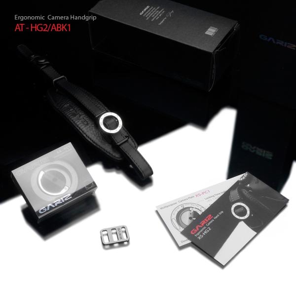 GARIZ/�Q���Y Italian Leathere with Alcantara �J�����O���b�v (�v���[�gXA-PC1�Z�b�g���f��) �@AT-HG2/ABK1 Ergonomic Camera Handgrip�{Plate �u���b�N