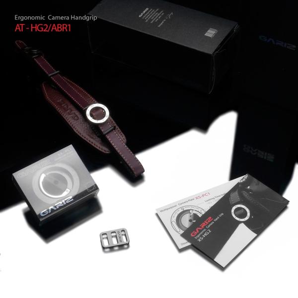 GARIZ/�Q���Y Italian Leathere with Alcantara �J�����O���b�v (�v���[�gXA-PC1�Z�b�g���f��) �@AT-HG2/ABR1 Ergonomic Camera Handgrip�{Plate �u���E��