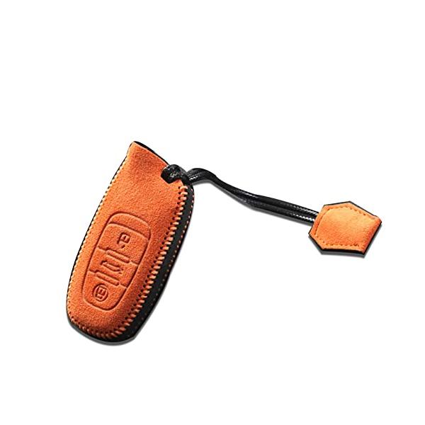 QYBD AUTO Alcantara スエード レザー スエード レザー リモート キー シェル ケース カバー フォブ ランボルギーニ ウラカン アベンタド