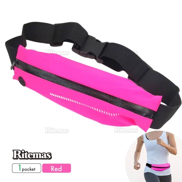 コンパクトなのに収納力抜群！携帯電話や小銭の持ち運びに最適なポーチシンプルな1ポケット仕様アウトドアにぴったりな撥水性、伸縮性のある生地を採用。夜間のランニングでも安全な反射帯付き。イヤホンホール付きで音楽を聴きながらランニング可能！※イヤ...