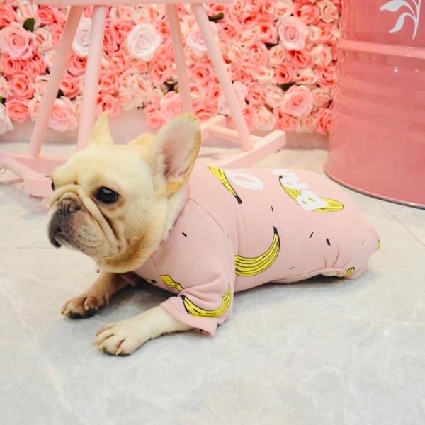 犬服 ペット服 おしゃれ バナナ柄 カバーオール 小型犬 中型犬 ピンク ブルー フレブル フレンチブルドッグ服 パグ服 チワワ服 Lvn037 Lavons 通販 Yahoo ショッピング