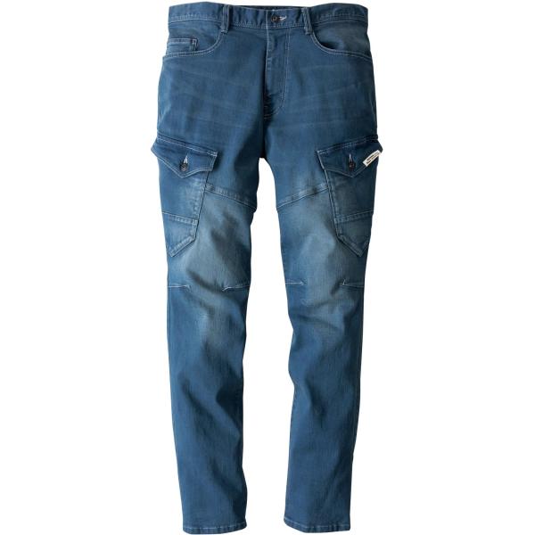 【サイズ交換不可】ストレッチデニムカーゴパンツ インディゴブルー 2803 秋冬 メンズ 作業着 ストレッチ ジーベック【現品限り】管理No.X4