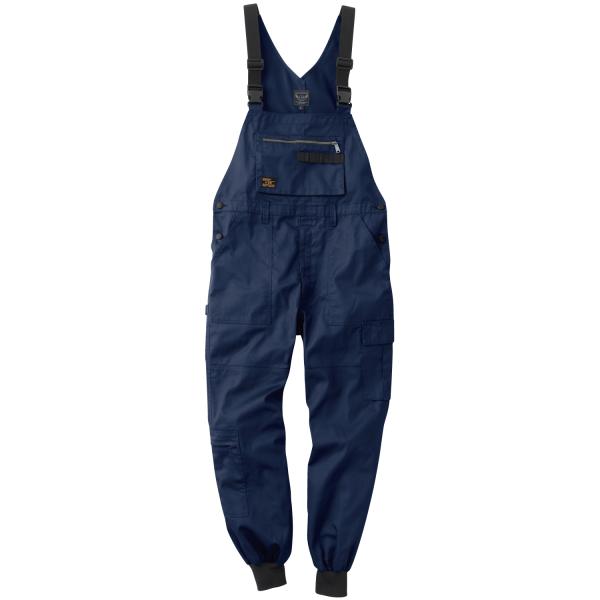 ■素材・混率／ポリエステル65％・綿35％　目付量185グラム/m2カラー：ネイビーサイズ：M〜3Lサイズ■胸ペン差し■裾リブ■ナイロンベルトサスペンダー・定番のT/Cソフトツイルを使用・スソリブで足元スッキリ※商品の色味はモニターの種類に...