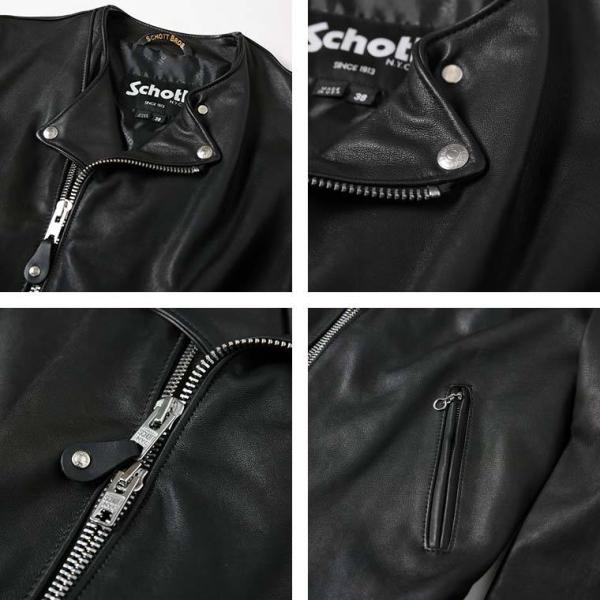 Schott N.Y.C ショットNO COLLAR LAMBSKIN RIDERS ノーカラー 