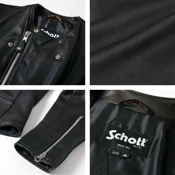 Schott N.Y.C ショットNO COLLAR LAMBSKIN RIDERS ノーカラー 