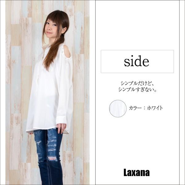 肩あきシャツ レディース トップス シャツ 肩あき 白 黒 ブラック ビジュー 春 リボン Buyee Buyee Japanese Proxy Service Buy From Japan Bot Online