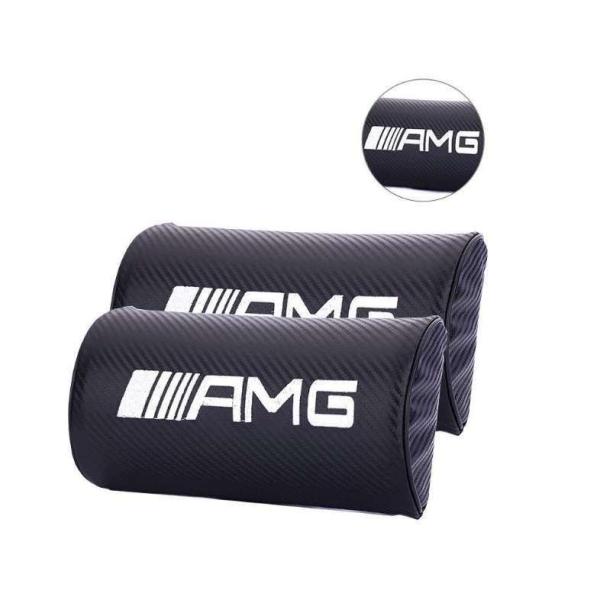 AMG ロゴ入り ネックパッド 2個セット 送料無料 Benz メルセデスベンツ AMG用☆2個セット 車載 車内