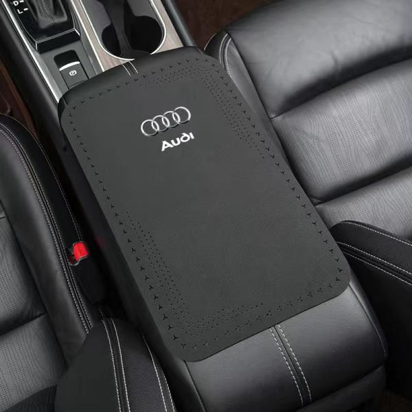 ◆アウディ AUDI◆ブラック◆車 アームレストマット カー肘掛けカバー 保護 クッションパッド 滑り止め アルカンターラ aadm qtm