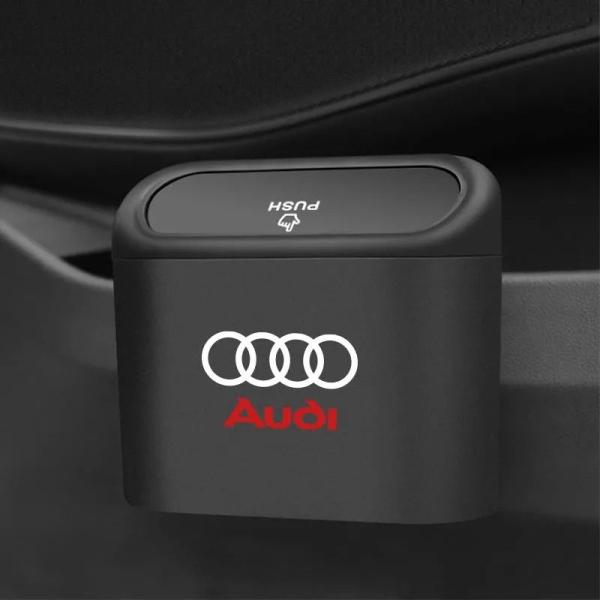 ★アウディ AUDI★車用ゴミ箱 小型 ごみ箱 引っ掛け式 ダストボックス 収納ケース プラスチック 蓋付き 防水 倒れない aaeh qtm