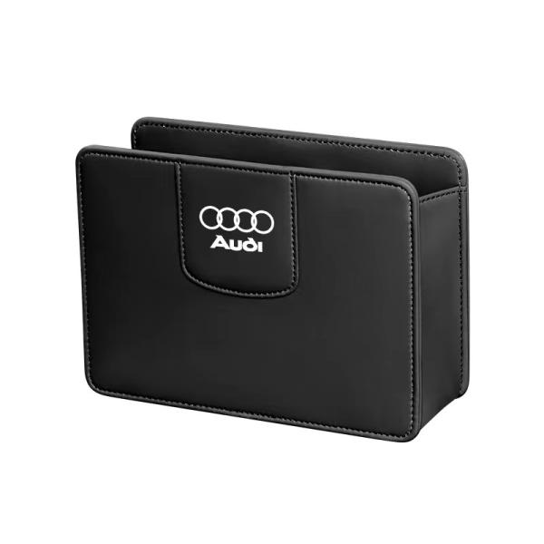 ★アウディ AUDI★ブラック★車用ゴミ箱 PUレザー 多機能収納袋 収納ボックス 防水 引っ掛け式 後部座席収納 運転席用 車用収納ケース 1個 aaet qtm