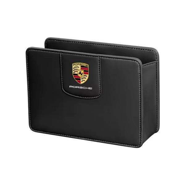 ★ポルシェ PORSCHE★ブラック★車用ゴミ箱 PUレザー 多機能収納袋 収納ボックス 防水 引っ掛け式 後部座席収納 運転席用 車用収納ケース 1個 aaet qtm