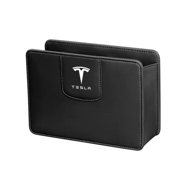☆テスラ TESLA☆ブラック☆車用ゴミ箱 PUレザー 多機能収納袋 収納