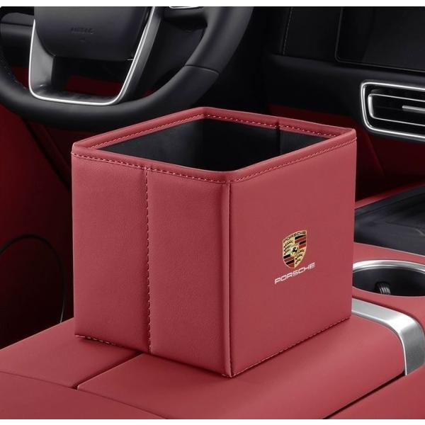 PORSCHE（ポルシェ） ☆ポルシェ PORSCHE☆レッド☆車用ゴミ箱 多機能
