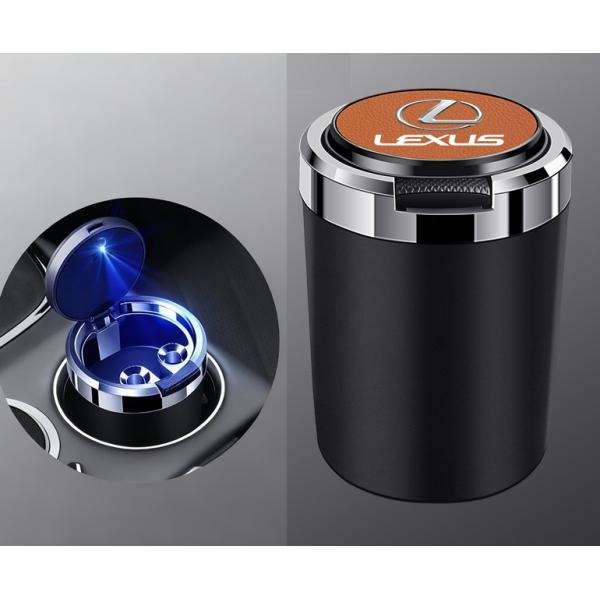 ●商品サイズ：約9.8cm×7cm【クールなLEDライト付き】LED搭載、蓋を開ける瞬間LEDライトがブルーに点灯します、特に夜間は美しく実用的です。LED照明は暗視を向上させ、真っ暗の場合でも簡単に利用いただけます。【灰皿のお手入れ簡単】...