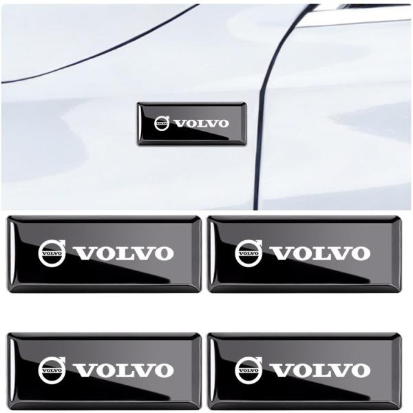 ★ボルボ VOLVO★深錆色★車用エンブレム 車ロゴ ステッカー 金属製 デカール 車のスタイリング 車の装飾  両面テープ付き 4個セット aaic qtm