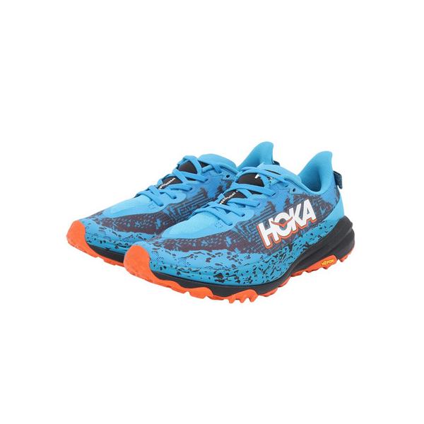 ホカ（HOKA）（メンズ）ランニングシューズ トレランシューズ スピードゴート 6 ブルー ブラック 61147791-SWRD スニーカー