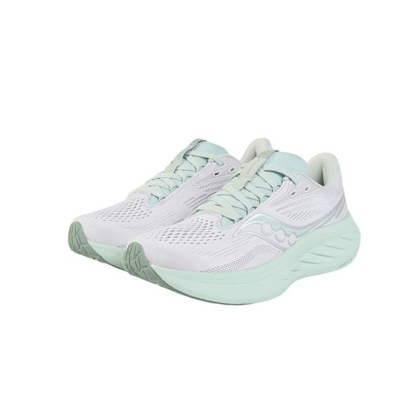 サッカニー（SAUCONY）（レディース）ランニングシューズ ジョギングシューズ ライド 18 ホワイト グリーン S11000-221 FOG/MIST スニーカー