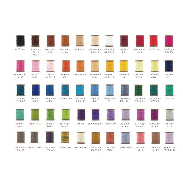 ■型番：C28176■販売価格：1210円（税込）　　/　　1100円（税抜）■商品名：【六花（リゥファ）】ワックスリネン糸■色：全60色、00ナチュラル/01ブラック/02オックスフォードブラウン/03サンタナソウル/04オレゴンヘーゼル...