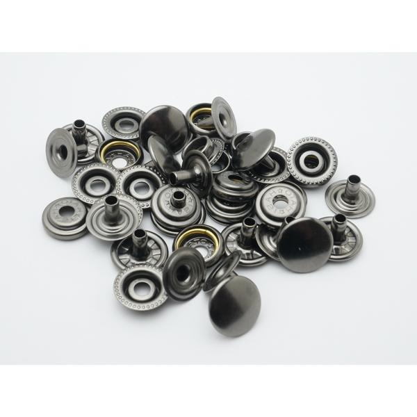 ジャンパーホック 足長 小 黒ニッケル φ13mm｜足の長さ6mm 10ヶ