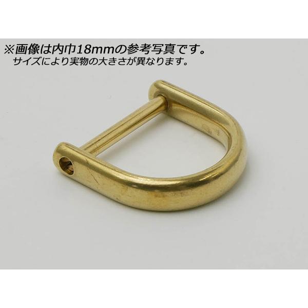 デザインDカン ネジ式 PK24 真鍮無垢 内巾21mm 1ヶ/50ヶ【メール便対応】 [レザークラフトぱれっと]  レザークラフト金具 ネジ式Dカン