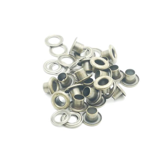 ■型番：EG75015-04■販売価格：176円（税込）　　/　　160円（税抜）■商品名：ハトメリング No.200■色：アンティック■サイズ：外径7.7×高さ4.5×内径4.1mm■内容：20ヶ■メール便について：メール便（220円）対...