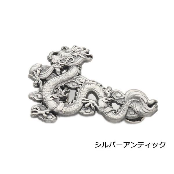 ドラゴンコンチョ 左向き シルバーアンティック 38mm×24mm 1ヶ