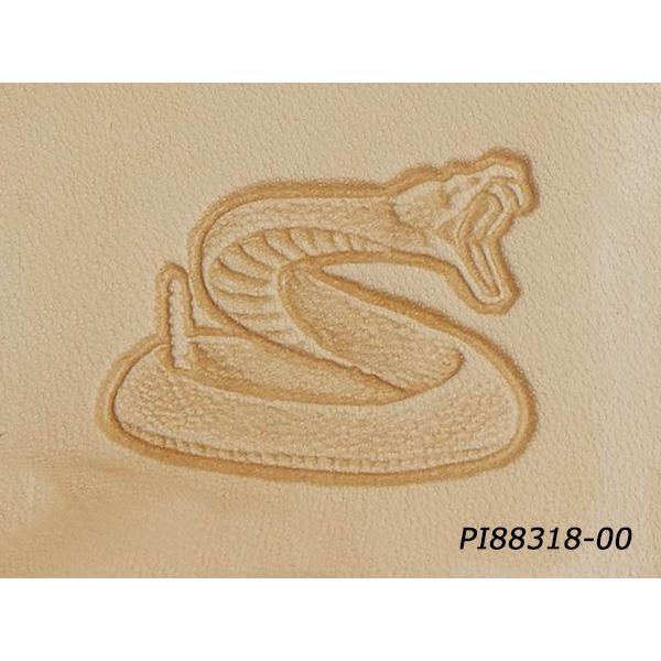 絵刻印 ガラガラヘビ 28×22mm【メール便対応】 [レザークラフト