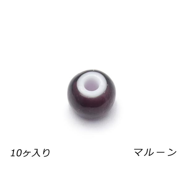 ■型番：PS612■販売価格：418円（税込）　　/　　380円（税抜）■商品名：ホワイトハーツビーズ 大■色：マルーン■サイズ：外径8.0mm×長さ6.0mm 穴径1.5〜2.5mm■内容：10ヶ■メール便について：メール便（220円）対...