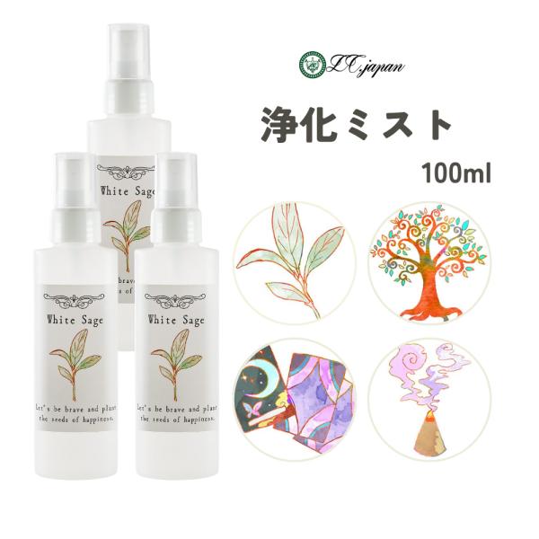 浄化用スプレー 3本セット 100ml ×3 国内製造 10種 ホワイトセージ