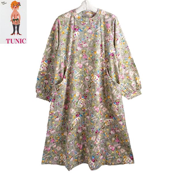 セール Tunic チュニック ４０接結ニット素材 ミニガールキャラプリントシリーズ 長袖ワンピース 丸首ａラインかぶりスタイル ｍ ｌ n 綿１００ n キャロルランジェリー 通販 Yahoo ショッピング