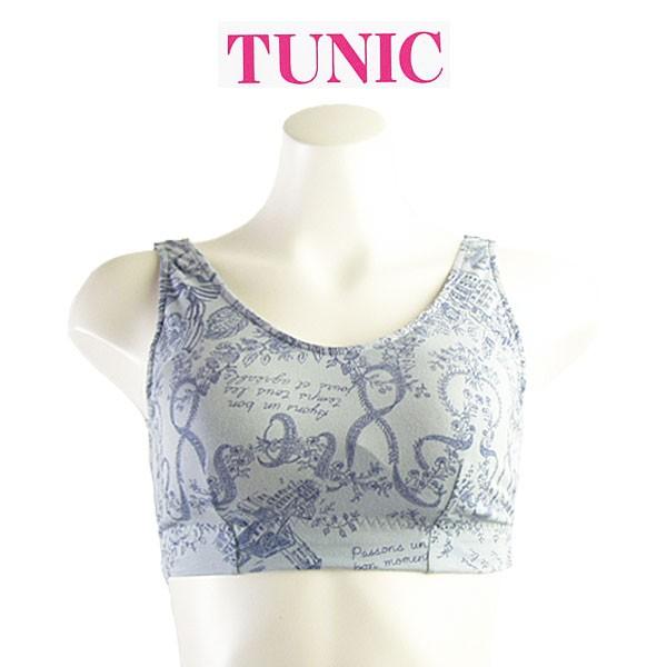 Tunic チュニック 60ベア天竺素材 モノトンレースプリントシリーズ ソフトブラ Mサイズ 予約 4227 楽な着け心地 ワイヤーなし