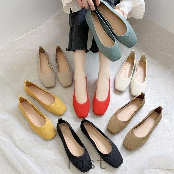 スクエアトゥ パンプス ローヒール フラットシューズ レディース シンプル 婦人靴 シューズ 痛くない カジュアル 履きやすい 通勤 歩きやすい ぺたんこ Lcs527 Laica 通販 Yahoo ショッピング