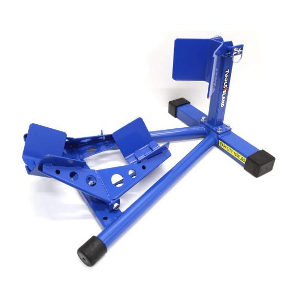 他サイト： ブルー ツールズアイランド(Toolsisland) バイクスタンド フロントタイヤ固定用 フロントホイールクランプ 16インチ〜18インチ (ブルー)の商品画像