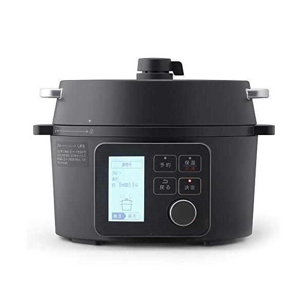 アイリスオーヤマ 電気圧力鍋 2.2L 自動メニュー69種類 2WAY グリル鍋 ガラス蓋付き レシピブック付き ブラック 2020年モデル PMPCMA2B