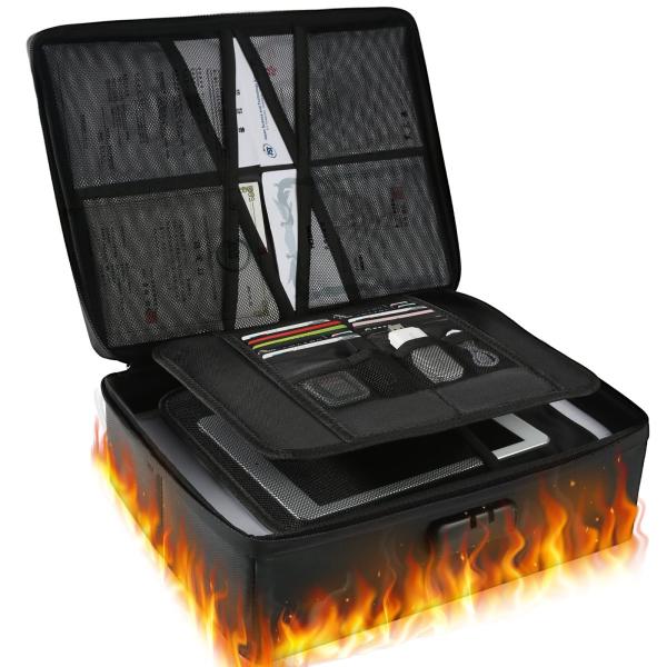 他サイト： Octantis 耐火バッグ 家庭用 耐火 耐水 【型崩れしない ＆ ダイヤル式】耐火収納ケース 大容量 重要書類 保管 貴重品 収納 ケース 24ヶ月保証の商品画像