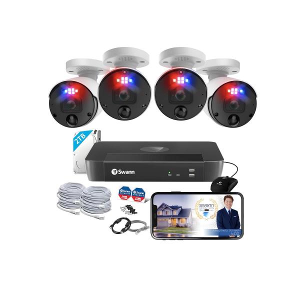 4台セット Swann エンフォーサー 8CH 12MP NVR セキュリティシステム