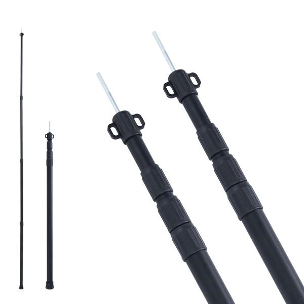 他サイト： MOON LENCE テントポール 伸縮式 4継無段階調節 最大直径31mm 高さ81-260cm アルミ合金 ポール タープポール 伸縮ポール 収納袋付き キャンプ用品 アウトドア 2の商品画像