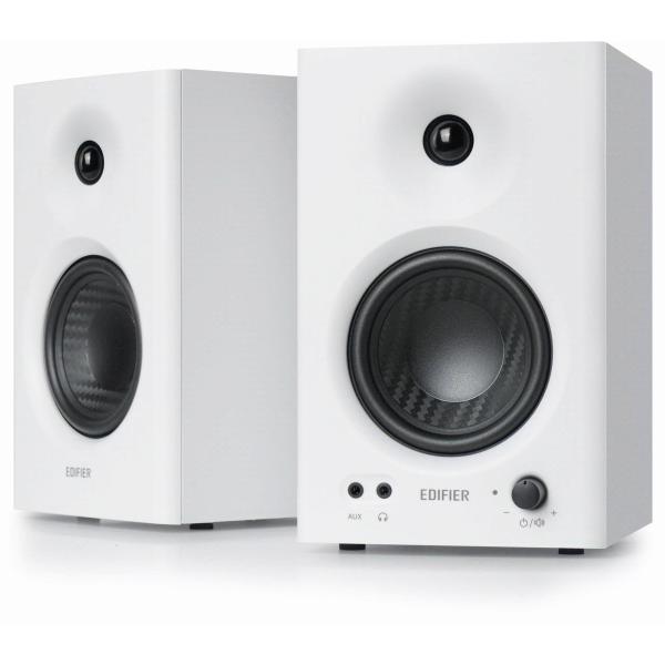 Color:ホワイト Edifier MR4 42W PC モニタースピーカー