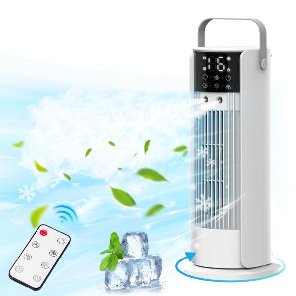 タワーファン 扇風機【2024年新登場 ・加湿 ・1台2役】冷風扇