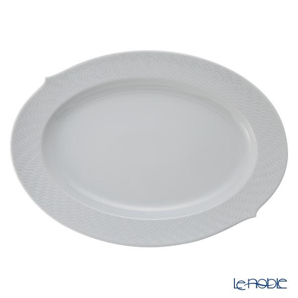 【美品】マイセン 波の戯れ オーバルプレート① マイセン 並行輸入品 波の戯れホワイト 000001／29308 オーバル