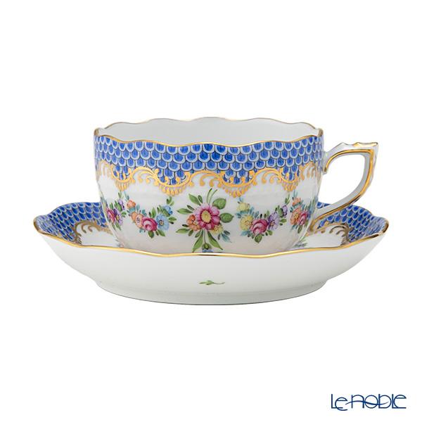 HEREND リヒテンシュタインブーケ ブルースケール カップ＆ソーサー ペア HEREND リヒテンシュタインブーケ ブルースケール カップ＆ソーサー ペア