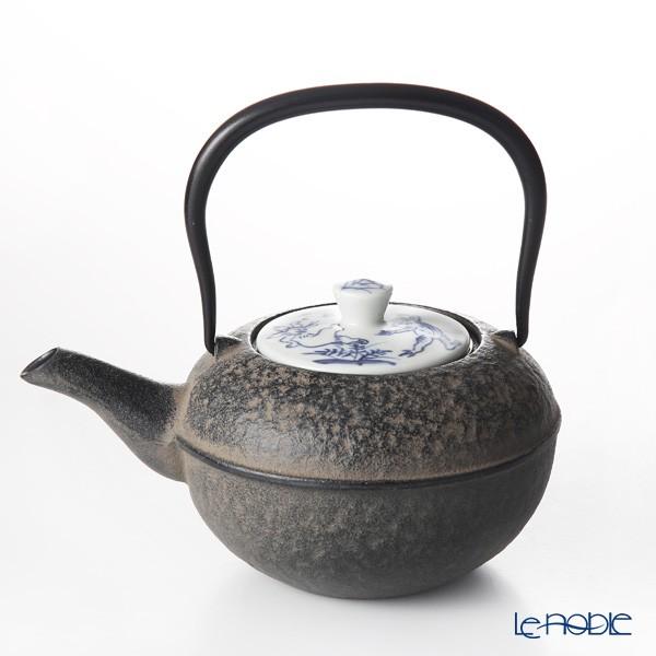 京焼・清水焼 鉄瓶急須・黒 S0172 染付高山寺 500ml 敬老の日