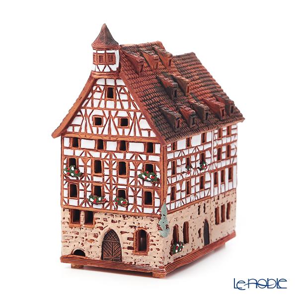 北欧リトアニア製陶器 ミデーネ MIDENE ミニチュアハウス 煙突＆香台付