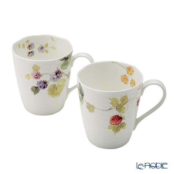 ルーシーガーデン ナルミ マグカップ 370ml ペア ストロベリー