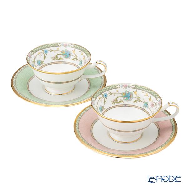 Noritake ヨシノ ブルー ピンク 大皿 ペア