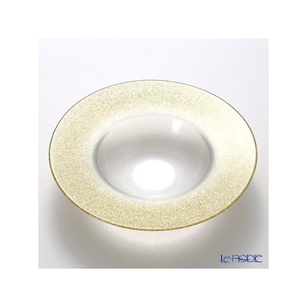 Vetro Felice ヴェトロ フェリーチェ グリッター リムボウル 26cm ニューゴールド＆クリア