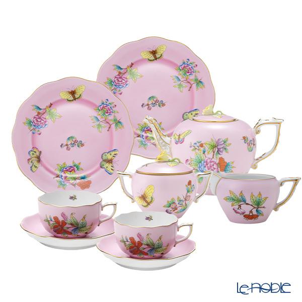 ヘレンドヴィクトリアブーケ小皿豆皿コースター6枚セット