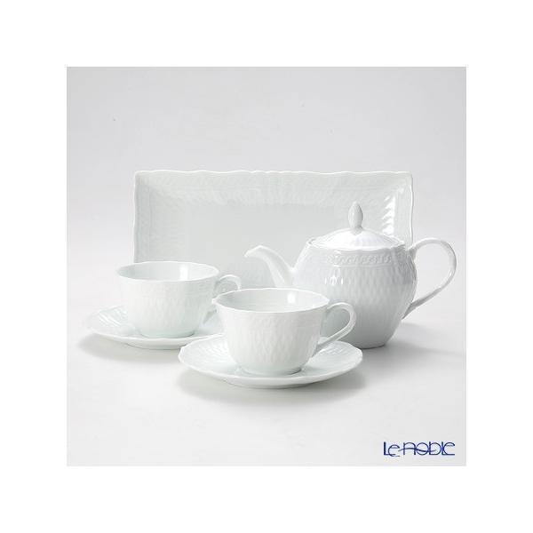 ノリタケ シェール ブラン 2人用 ティーセット