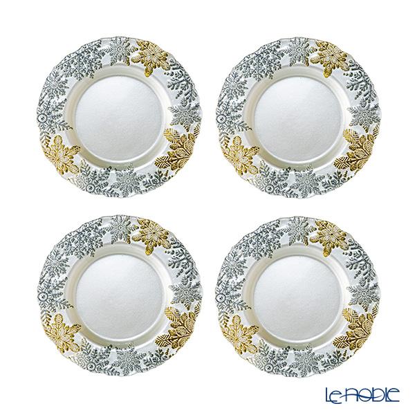 ヴェトロ・フェリーチェ 大皿 洋食器 プレート ホワイトパール×ジンジャー 33cm 幸せのガラス フラッシュ 349133 グリッター  チャージャープレート 33cm ジンジャー＆クリア | Vetro Felice - 幸せのガラス - | ヴェトロ フェリーチェ ヴェトロ フェリーチェ グリッター ジンジャーセット